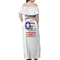 Tuskegee Airmen WWII Heroes Off Shoulder Maxi Dress The Great American Aviators White Art - Wonder Print Shop