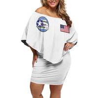 Tuskegee Airmen WWII Heroes Off Shoulder Short Dress The Great American Aviators White Art - Wonder Print Shop