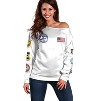 Tuskegee Airmen WWII Heroes Off Shoulder Sweater The Great American Aviators White Art - Wonder Print Shop