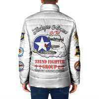 Tuskegee Airmen WWII Heroes Padded Jacket The Great American Aviators White Art - Wonder Print Shop