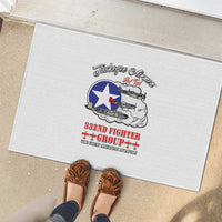Tuskegee Airmen WWII Heroes Rubber Doormat The Great American Aviators White Art - Wonder Print Shop