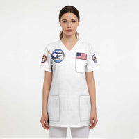 Tuskegee Airmen WWII Heroes Scrub Top The Great American Aviators White Art - Wonder Print Shop
