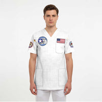 Tuskegee Airmen WWII Heroes Scrub Top The Great American Aviators White Art - Wonder Print Shop