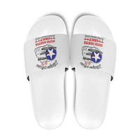 Tuskegee Airmen WWII Heroes Slide Sandals The Great American Aviators White Art - Wonder Print Shop
