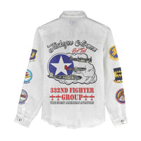 Tuskegee Airmen WWII Heroes Women Casual Shirt The Great American Aviators White Art - Wonder Print Shop