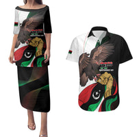Libya 73rd Anniversary Independence Day Couples Matching Puletasi and Hawaiian Shirt - Wonder Print Shop