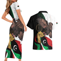 Libya 73rd Anniversary Independence Day Couples Matching Short Sleeve Bodycon Dress and Hawaiian Shirt - Wonder Print Shop