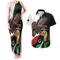 Libya 73rd Anniversary Independence Day Couples Matching Tank Maxi Dress and Hawaiian Shirt - Wonder Print Shop