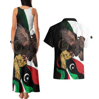 Libya 73rd Anniversary Independence Day Couples Matching Tank Maxi Dress and Hawaiian Shirt - Wonder Print Shop