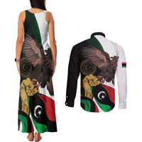 Libya 73rd Anniversary Independence Day Couples Matching Tank Maxi Dress and Long Sleeve Button Shirt - Wonder Print Shop