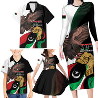 Libya 73rd Anniversary Independence Day Family Matching Long Sleeve Bodycon Dress and Hawaiian Shirt - Wonder Print Shop