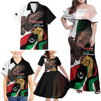 Libya 73rd Anniversary Independence Day Family Matching Off Shoulder Maxi Dress and Hawaiian Shirt - Wonder Print Shop