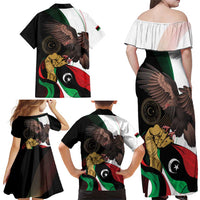 Libya 73rd Anniversary Independence Day Family Matching Off Shoulder Maxi Dress and Hawaiian Shirt - Wonder Print Shop