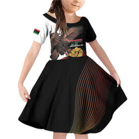 Libya 73rd Anniversary Independence Day Family Matching Off Shoulder Short Dress and Hawaiian Shirt - Wonder Print Shop