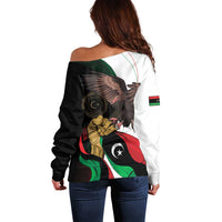 Libya 73rd Anniversary Independence Day Off Shoulder Sweater - Wonder Print Shop