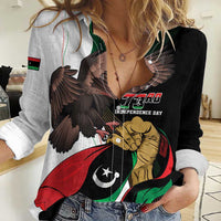 Libya 73rd Anniversary Independence Day Women Casual Shirt - Wonder Print Shop