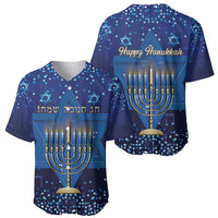 Hanukkah Jewish Festival Baseball Jersey Meronah With Star Of David - Wonder Print Shop