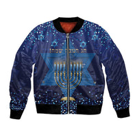 Hanukkah Jewish Festival Bomber Jacket Meronah With Star Of David - Wonder Print Shop