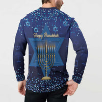 Hanukkah Jewish Festival Button Sweatshirt Meronah With Star Of David - Wonder Print Shop