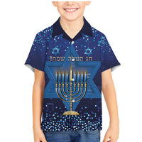 Hanukkah Jewish Festival Family Matching Mermaid Dress and Hawaiian Shirt Meronah With Star Of David - Wonder Print Shop