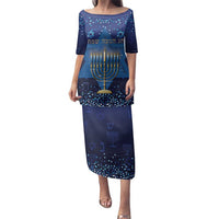 Hanukkah Jewish Festival Family Matching Puletasi and Hawaiian Shirt Meronah With Star Of David - Wonder Print Shop