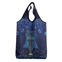 Hanukkah Jewish Festival Grocery Bag Meronah With Star Of David