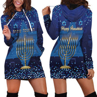 Hanukkah Jewish Festival Hoodie Dress Meronah With Star Of David - Wonder Print Shop