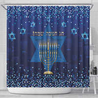 Hanukkah Jewish Festival Shower Curtain Meronah With Star Of David