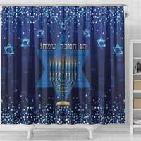 Hanukkah Jewish Festival Shower Curtain Meronah With Star Of David