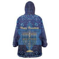 Hanukkah Jewish Festival Wearable Blanket Hoodie Meronah With Star Of David - Wonder Print Shop