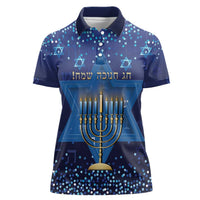 Hanukkah Jewish Festival Women Polo Shirt Meronah With Star Of David - Wonder Print Shop