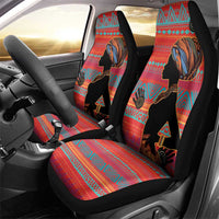 Happy International Women's Day Car Seat Cover African Women With Ethnic Pattern