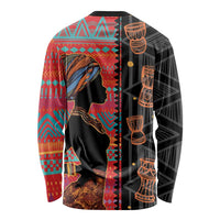 Happy International Women's Day Long Sleeve Shirt African Women With Ethnic Pattern
