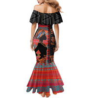 Happy International Women's Day Mermaid Dress African Women With Ethnic Pattern