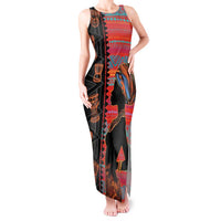 Happy International Women's Day Tank Maxi Dress African Women With Ethnic Pattern - Wonder Print Shop