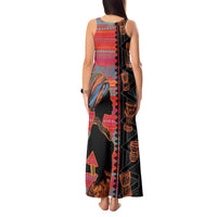 Happy International Women's Day Tank Maxi Dress African Women With Ethnic Pattern - Wonder Print Shop