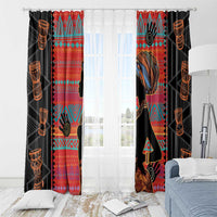 Happy International Women's Day Window Curtain African Women With Ethnic Pattern - Wonder Print Shop