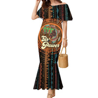Black Girl Power Family Matching Mermaid Dress and Hawaiian Shirt Happy International Women's Day