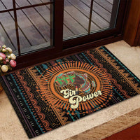 Black Girl Power Rubber Doormat Happy International Women's Day - Wonder Print Shop