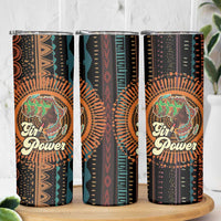 Black Girl Power Skinny Tumbler Happy International Women's Day - Wonder Print Shop
