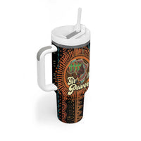 Black Girl Power Tumbler With Handle Happy International Women's Day - Wonder Print Shop