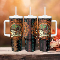 Black Girl Power Tumbler With Handle Happy International Women's Day - Wonder Print Shop