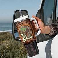 Black Girl Power Tumbler With Handle Happy International Women's Day - Wonder Print Shop