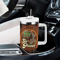 Black Girl Power Tumbler With Handle Happy International Women's Day - Wonder Print Shop