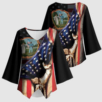 3rd United States Colored Troops Kimono Sleeve Blouse Flag of Freedom - Wonder Print Shop
