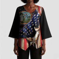3rd United States Colored Troops Kimono Sleeve Blouse Flag of Freedom - Wonder Print Shop