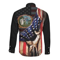 3rd United States Colored Troops Long Sleeve Button Shirt Flag of Freedom - Wonder Print Shop