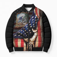 22nd United States Colored Troops Bomber Puffer Jacket Flag of Freedom - Wonder Print Shop