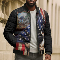 22nd United States Colored Troops Bomber Puffer Jacket Flag of Freedom - Wonder Print Shop
