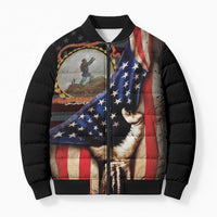 24th Regiment USCT Bomber Puffer Jacket Flag of Freedom - Wonder Print Shop